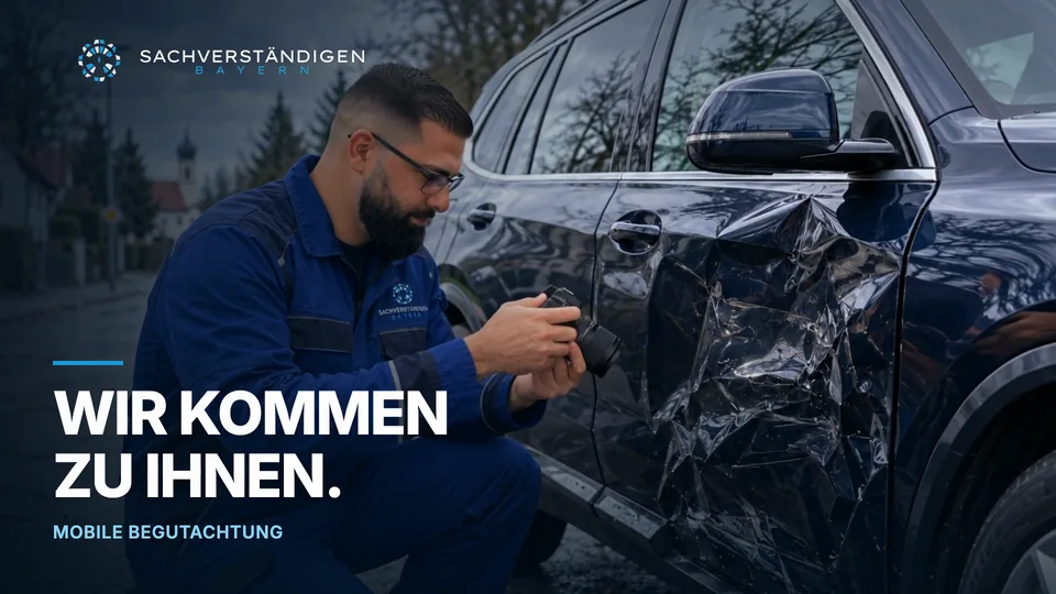 Amir J. Bal dokumentiert einen Fahrzeugschaden vor Ort